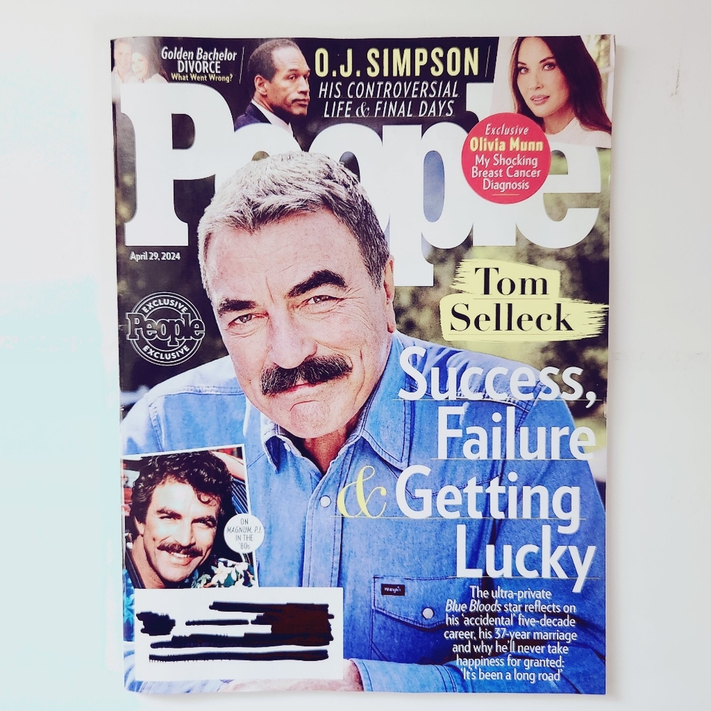 🍭7/$15 People Magazine April 2024 Tom Selleck